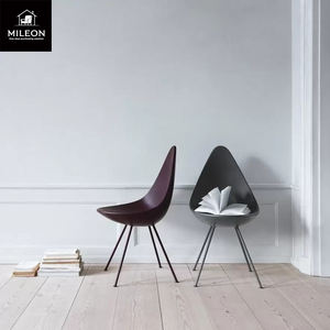 Chaise de salle à manger, restaurant, hôtel, design moderne, revêtement en cuir et tissu, métal, coussin confortable personnalisé, chaise de salle à manger Beetle - Product Image 4