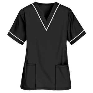 Medical <b>Scrub</b> Nursing Uniform Hospital V Neck <b>Top</b> Shirt Pants Doctor Nurse Canvas Quick Dry Breathable Unisex - Product Image 1