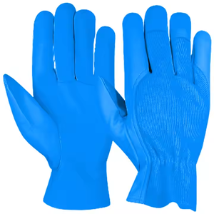 Gants de travail robustes en cuir pleine fleur lisse, usage général, protection individuelle, résistance à l'abrasion, sécurité industrielle - Product Image 4
