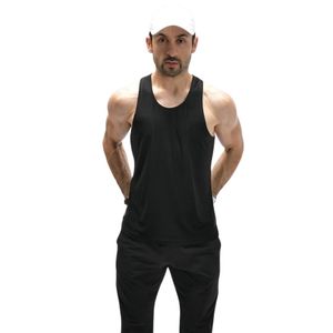 <b>Men</b> <b>Black</b> Gym Tank Top Racerback Sleeveless Workout <b>Vest</b> Breathable Muscle Fit Training Sportswear Custom Apparel Maker Trade - Product Image 1