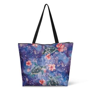 Sac à main pliable et réutilisable pour femme, motif tortue de mer, en papier Dupont, sac à bandoulière pour jeune femme, prix d'usine, faible MOQ, 37 - Product Image 4
