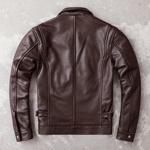 Custom Design Genuine Leather Winter <b>Jacket</b> for Men High Quality <b>Slim</b> <b>Fit</b> Street Style Outerwear Luxury Winter <b>Jacket</b> - Product Image 5