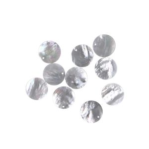 Perlas blancas de nácar redondas de 30*1mm, venta al por mayor, con un pequeño orificio para incrustaciones en collares y joyería, súper brillantes. - Product Image 6