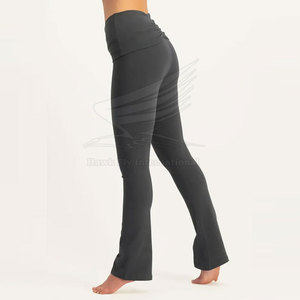 New Arrival Women <b>Flare</b> <b>Legging</b> Solid Mid Waist Eco-Friendly Breathable High Quality for Online Sale - Product Image 6