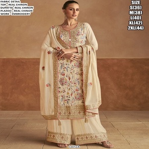 Kurti Plazo Dupatta de mujer de gran venta para bodas y festivales disponible a precio mayorista de proveedor indio - Product Image 4