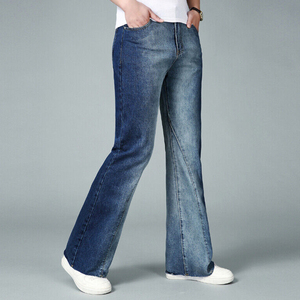 Pantalones de mezclilla lavados de cintura alta, corte recto regular, diseño ajustado, a la moda, nuevos, para hombre, venta al por mayor con servicio OEM - Product Image 5