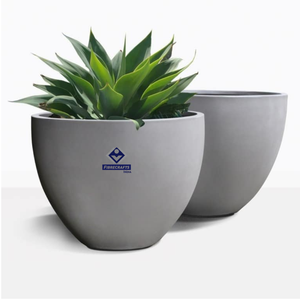 Maceta Minimalista de Fibra de Vidrio 2026, Circular, Gris, para Jardín Exterior, Contenedor Duradero para Plantas y Flores - Product Image 1