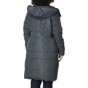 2026 <b>Women's</b> Long Hooded Puffer <b>Coat</b> Solid Color Zipper Closure Full Sleeve Winter Warm Outerwear Thick Polyester Fiber Filling - Product Image 2