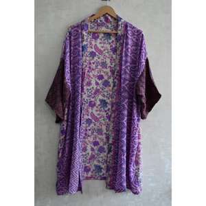 Kimono de Seda Hecho a Mano para Mujer, Bata Larga Estampada, Sexy, para Novia, Ropa de Dormir de Lujo - Product Image 2