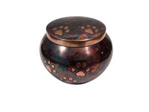 Mini Stainless Steel Adult Burial <b>Urn</b> Brass Paw Print Memorial Keepsake Metal Ash Holder Small Dog <b>Cat</b> Cremation <b>Urns</b> - Product Image 6