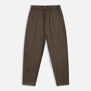 Pantalon de jogging décontracté en tricot noir pour homme, coupe classique, couleur unie - Product Image 3