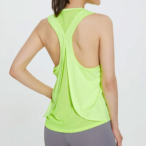 เสื้อกล้ามครอปคอไขว้สำหรับผู้หญิง สีพื้น ระบายอากาศได้ดี เหมาะสำหรับโยคะและออกกำลังกาย - Product Image 5