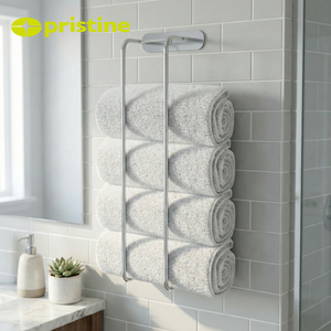 Estante de Esquina para Toallas de Baño, Metálico, Rectangular, Moderno, Duradero, para Montar en la Pared, Acabado Cromado, de Una Sola Capa, Almacenamiento para el Hogar, Taiwan-MIT - Product Image 3