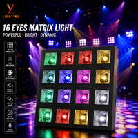 Projecteur Stroboscopique Matriciel 16 LED 500W RGBW 4-en-1 DMX RDM Maître-Esclave Auto-Programmable pour Éclairage Scénique de Fêtes et Événements