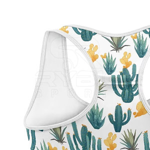 Soutien-gorge de sport pour femme avec logo personnalisé, sublimation, conçu pour un confort maximal avec tissu élastique doux et style athlétique moderne - Product Image 4