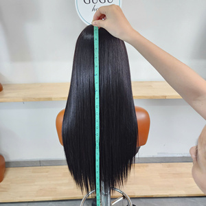 Premium Quality Bone Straight 26 Inches <b>Wigs</b> for Black Women Vietnamese Human Hair Natural Soft Texture Transparent Lace - Product Image 4