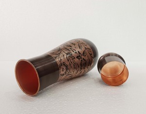 <b>Flat</b> Bottom Copper <b>Water</b> <b>Bottle</b> Modern Style Copper <b>Water</b> <b>Bottle</b> Solid Color Copper <b>Water</b> <b>Bottle</b> Custom Factory Copper <b>Bottle</b> - Product Image 3