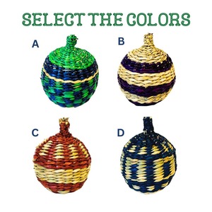 Boule de Noël artisanale en jonc de mer, décoration suspendue naturelle tressée pour sapin de Noël et maison, fabrication vietnamienne, grossiste - Product Image 5