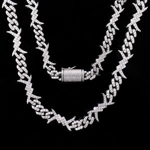 <b>Iced</b> <b>Out</b> Moissanite Diamond in 925 Sterling Silver Cuban Link <b>Chain</b> Hip Hop Miami Style Necklace Luxury - Product Image 1