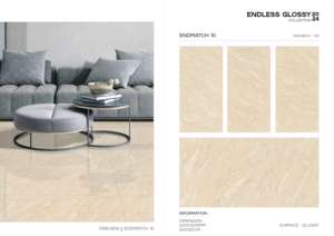 Carreaux de porcelaine polis brillants effet marbre 60x120cm 600x1200mm 24x48 pouces pour sols et murs, villas de luxe, hôtels - Product Image 4