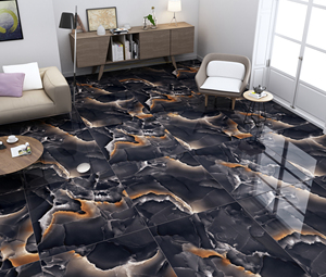 Carreaux de porcelaine noire haute brillance de 800x800mm pour revêtement de sol extérieur Design moderne Style usine directe AAA qualité brique réfractaire - Product Image 4