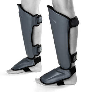 Protections de tibia de kick-boxing professionnelles de qualité supérieure, fabriquées en cuir PU durable, tailles et couleurs personnalisables - Product Image 3