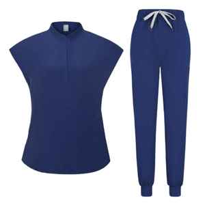 Uniformes de Hospital Transpirables, Uniformes Médicos Casuales para Mujer, Bordado Personalizado, Conjuntos de Uniformes de Enfermería de Manga Corta - Product Image 4