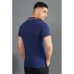 OEM ODM Hot Selling Men's Stylish <b>Zip</b> <b>Up</b> <b>Polo</b> Shirts Rib Neck Collar Half Sleeves Men's Customized <b>Polo</b> Shirts For Men - Product Image 3