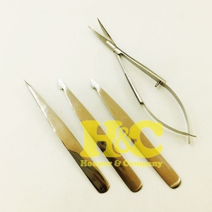 Juego de pinzas y tijeras para cejas plateadas de acero inoxidable, sostenible, con 3 pinzas y 1 tijera - Product Image 4