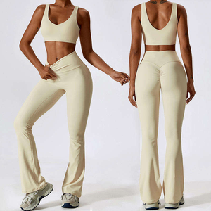 Ensemble de yoga pour femme 2026 de haute qualité, manches longues, taille haute froncée, personnalisable OEM, vente en gros, 4 pièces, extensible dans les quatre sens, couleur unie - Product Image 3