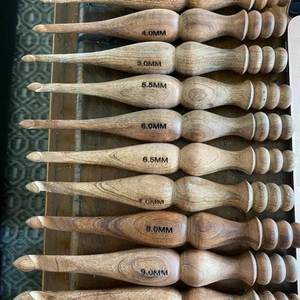 Handmade Wooden <b>Crochet</b> <b>Hook</b> 3.5mm To 12mm | Rosewood Ergonomic <b>Crochets</b> | No-Snag Yarn Tools - Product Image 6