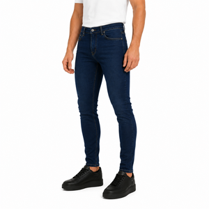 Custom <b>Men</b> <b>Stretch</b> Slim Fit Denim Jeans Fitted Skinny Denim Jeans Pants Five Pocket Casual Denim Jeans Trousers Solid Colour - Product Image 5