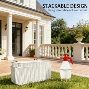 Set di 2 Vasi Bianchi Sospesi per Fiori, Fioriere da Ringhiera, Solo Vasi Inclusi - Product Image 3