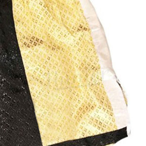 Shorts de boxe Muay Thai MMA pour hommes, noir et blanc, 100% polyester satiné, respirant, taille élastique, entraînement de fitness, shorts de kickboxing - Product Image 2