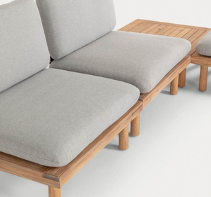 Juego de Sofás de Jardín de Diseño Tropical de Lujo, Estructura de Madera de Teca Sólida, Cojines Gruesos, para Villa, Resort, Hotel, Patio, Terraza - Product Image 3