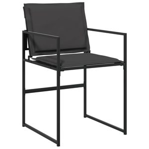 Ensemble de 4 chaises de jardin noires et gris foncé - Product Image 5