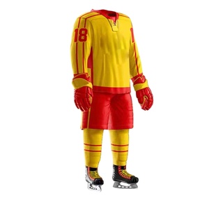 Vêtements de sport en gros, maillot et pantalon de hockey sur glace 100% polyester pour l'entraînement, uniformes de hockey sur glace de qualité supérieure et doux - Product Image 6