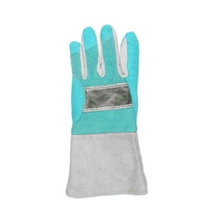 Gants de soudeur en cuir de vachette aluminisé de qualité supérieure, résistants à la chaleur, aux étincelles et au feu, pour travaux lourds et de construction. - Product Image 2
