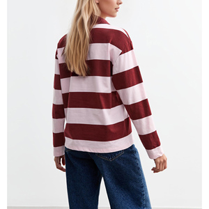 Chemise polo à manches longues pour femme, tendance, de qualité supérieure, en tissu doux et léger, personnalisable, pour le quotidien. - Product Image 2