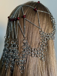 Fantasy Chainmail Headpiece- Handmade- Stainless steel <strong>Amy</strong> Francis - Product Image 3