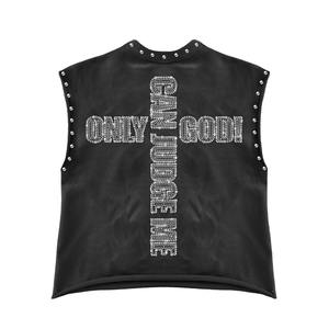 Camisetas Personalizadas para Hombre, Camisetas de Algodón con Pedrería, Impresión por Sublimación, Camisetas Gráficas sin Mangas, Corte Cuadrado - Product Image 4