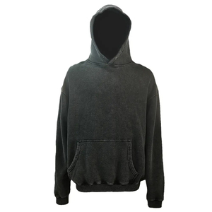 Sweats à capuche unis délavés à l'acide, grande taille, poids lourd, pour hommes, modèle 2026, en vente - Product Image 1