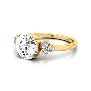 แหวนแต่งงานเพชรเม็ดเดี่ยวทรงหรูหรา ทองคำขาว 14K ประดับเพชรข้าง ดีไซน์แบบซ่อนรูปทรงรัศมี เพชรแล็บโกรว์ เกรด D VVS2 น้ำหนัก 2 กะรัต ขนาด 8 มม. รับรองโดย IGI พร้อมส่ง - Product Image 5