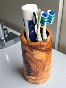 Soporte Ecológico de Madera para Cepillos de Dientes, Organizador de Baño de Bambú Natural para Cepillo de Dientes, Maquinilla de Afeitar y Pasta Dental - Product Image 5