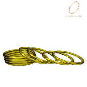 Fashionable Kashmiri Premium Quality Olive Green Jelly Acrylic <b>Bangles</b> Set Premium Glossy Transparent Finish Wholesale Price - Product Image 1