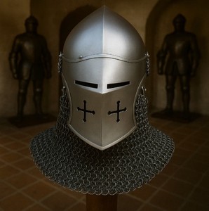 Casco Bascinete Medieval Vintage del Siglo XI, Hecho a Mano, de Acero Pulido, Decoración para el Hogar, Cosplay, Acción de Gracias - Product Image 1