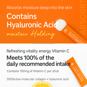 Bâton de peptide de collagène de poisson avec supplément OEM de nutrition de beauté à faible poids moléculaire en vitamine C 30 pièces - Product Image 2