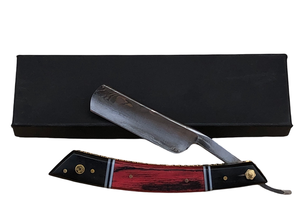 Men's Damascus Blade Straight <b>Razor</b> with Wooden Handle for Face Body <b>Bikini</b> Underarm Shaving in Salons - Product Image 2