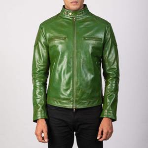 Chaqueta de Cuero Genuino de Alta Calidad para Hombre, Estilo Urbano, Fabricación Personalizada OEM, Transpirable, con Forro de Sherpa y Ribete de Piel - Product Image 5