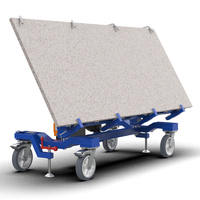 Carro de Transporte para Encimeras con Inclinación Eléctrica, Carretilla Móvil de Acero y Aluminio con Cuatro Ruedas, 500 kg, para Taller